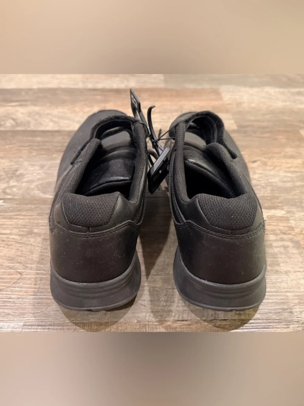 NWT Men’s Black Comfort Walking Shoes - Velcro Strap